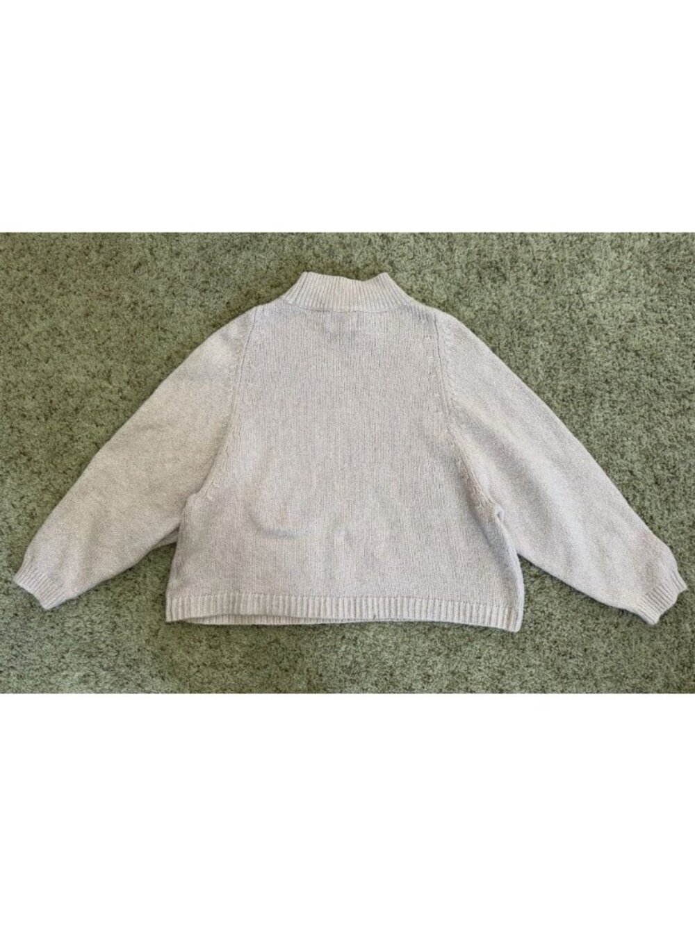 OLD NAVY Relaxed Sweater Mock Neck LARGE Casual Basic Neutral Teacher Minimal - Picture 2 of 8
